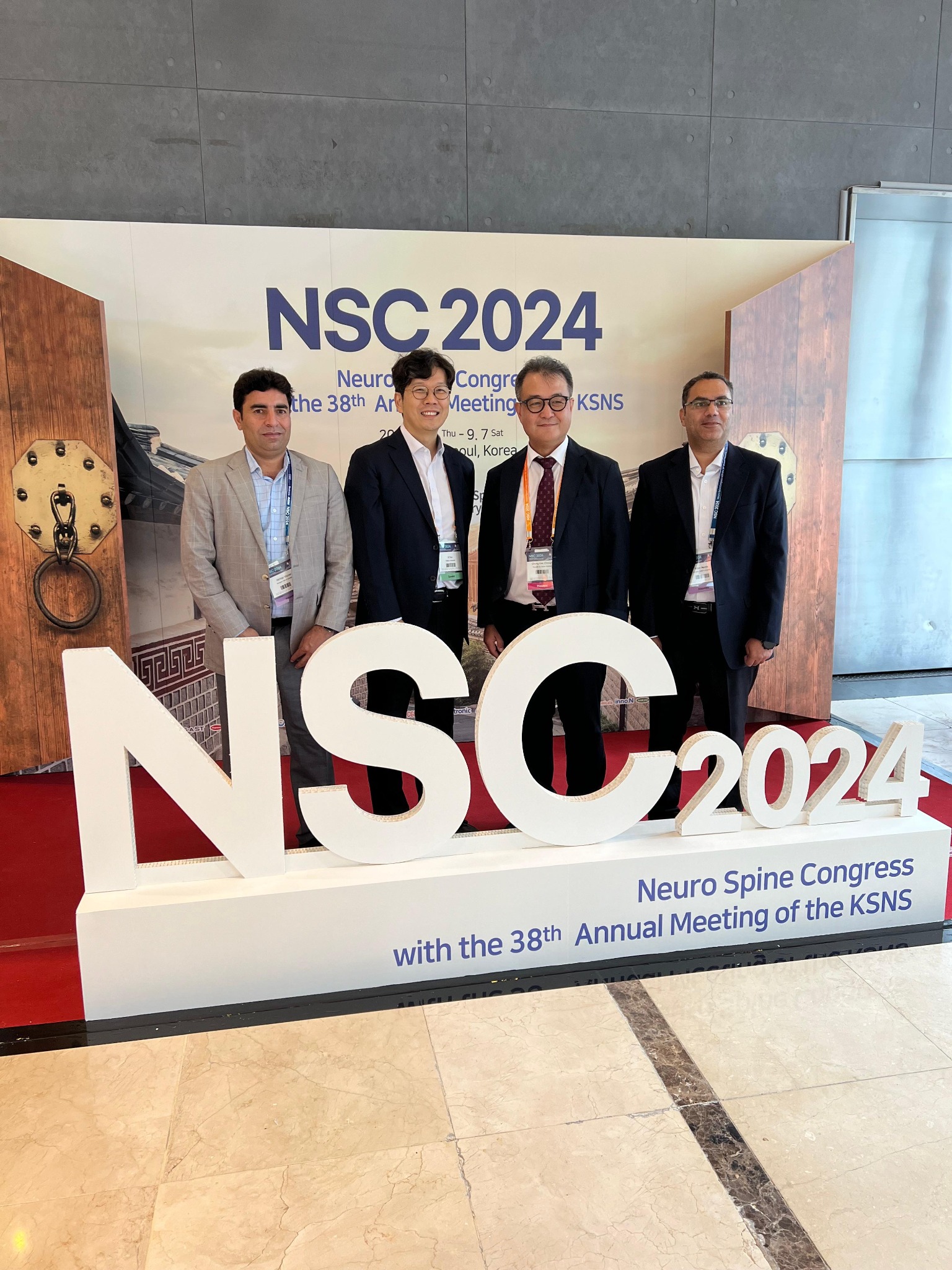 Endoscopic spine surgeon Dr. Mian Awais at NSC 2024 booth