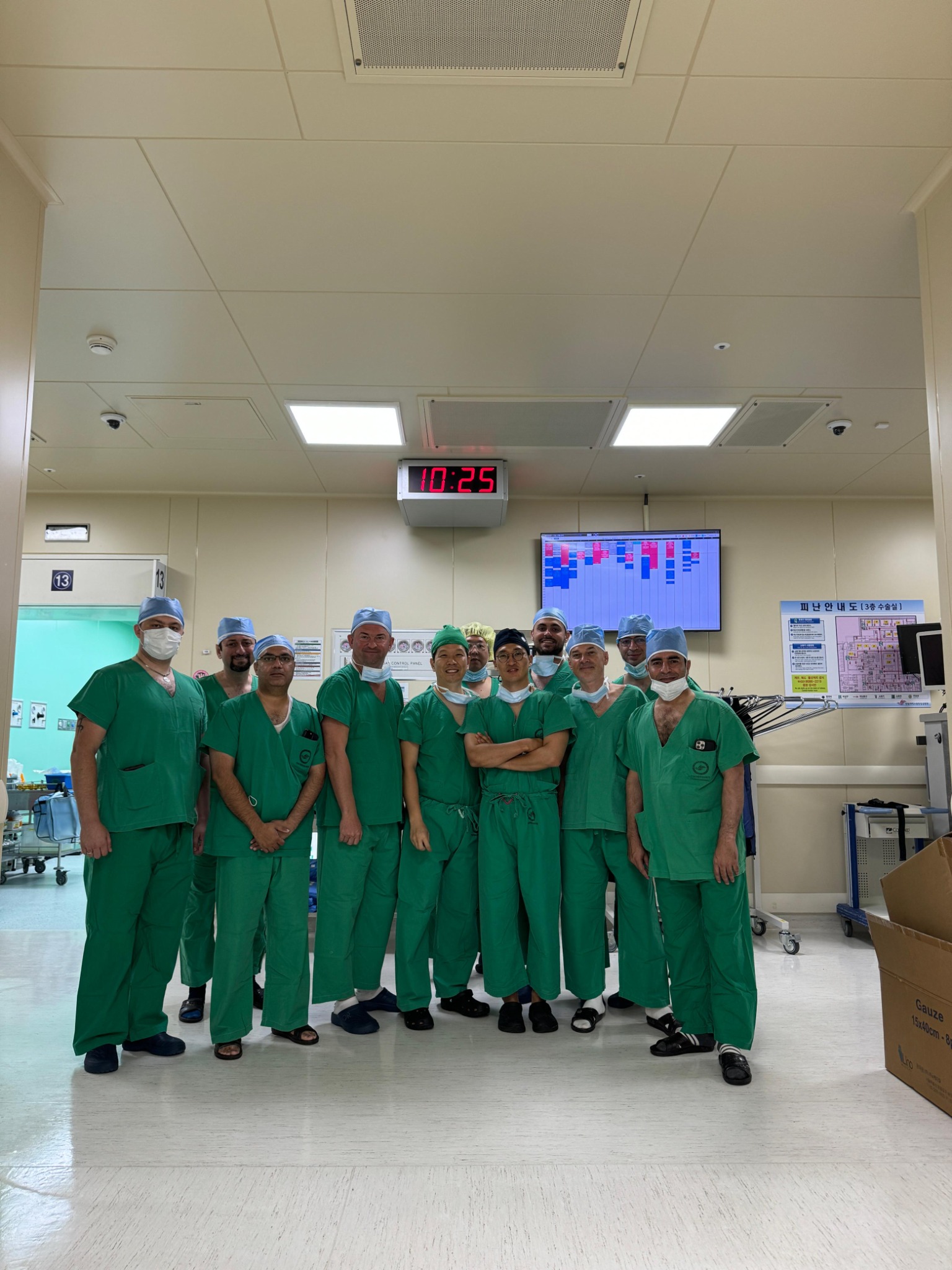 Endoscopic spine surgeon Dr. Mian Awais gallery surgery team